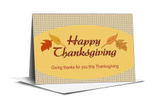 Leaves Thanksgiving Note Card 5x3.5